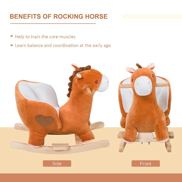  Baby rocking horse toy with music playback Pony style