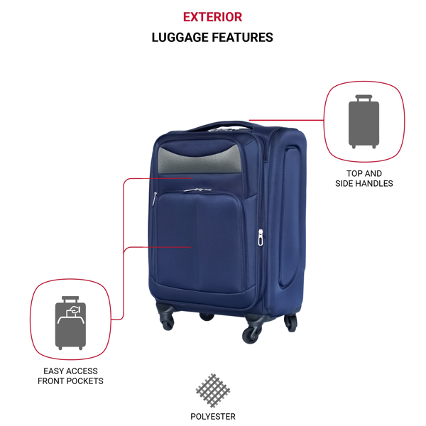 20 inch suitcase Navy blue