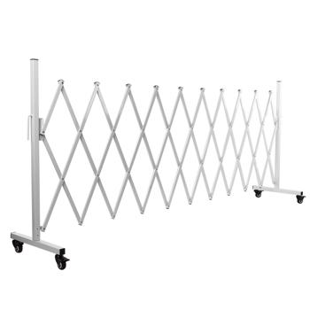 Metal Expandable Barricade Gate Folding Mobile Safety Barrier Driveway Security Flexible Retractable Fence 130in