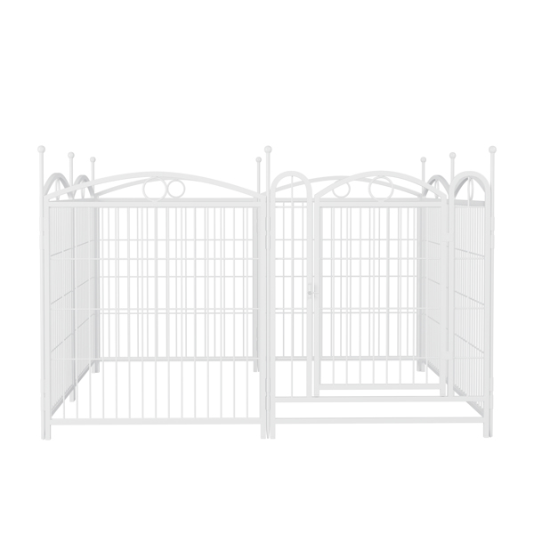 Dog Playpen Indoor 32 inch 8 Panels Metal Dog Pen Pet Dog Fence Outdoor Exercise Pen with Doors, Heavy Duty Dog Fence Puppy Pen for Large Medium Small Dogs Indoor Outdoor Foldable Pet Exercise Pen