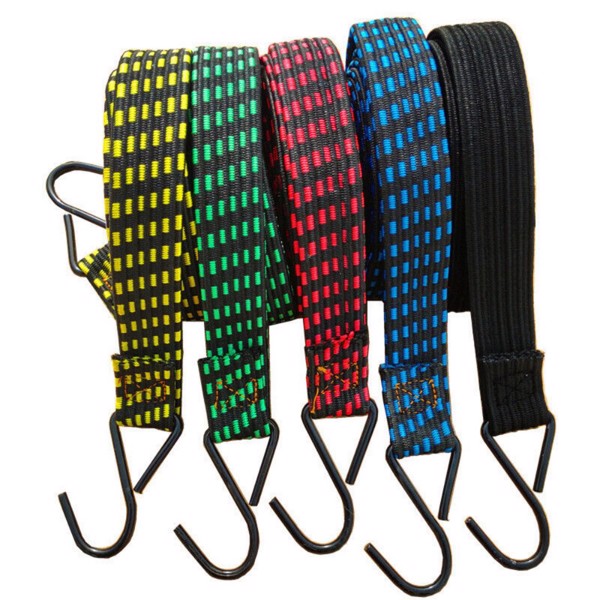 5XHeavy Duty Elastic Luggage Bungee Rope Cords Strap Strong Hook Car&Bike Tie UK