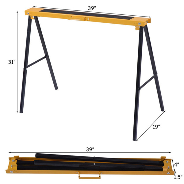 2 PCS Heavy Duty Sawhorse 