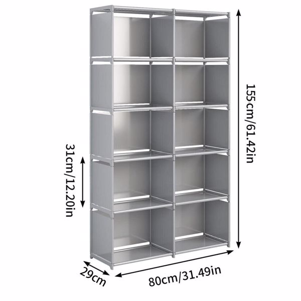 10 Cubes Book Shelves Storage Shelf Bookcase Display Unit Organizer Modern Style