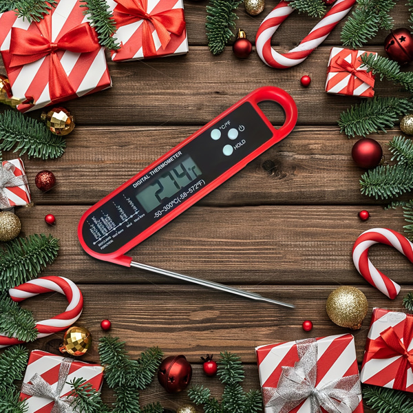 Instant Read Meat Thermometer Digital for Cooking Food, Food Thermometer for Cooking and Baking, Grill Thermometer for Outside Grill, Kitchen Thermometer for Cooking