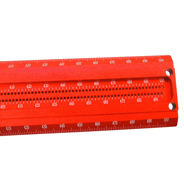 1 piece of woodworking marking T-shaped ruler, 90 degree line planning tool marking gauge, precision cross hole marking ruler for woodworking measurement and layout, 500mm