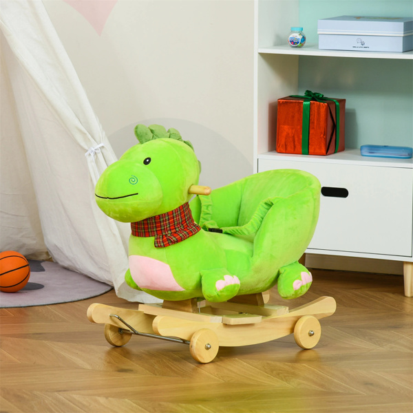  2-IN-1 Baby rocking horse toy with music playback Dinosaur shaped