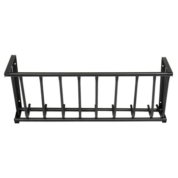 Large Capacity Hay Feeder, Heavy-Duty Steel Goat Hay Rack, 40.8\\" Long Wall Mounted Horse Hay Holder, Multiple Sided Feeding Rack for Sheep Farm Livestock Indoor Outdoor, BLACK