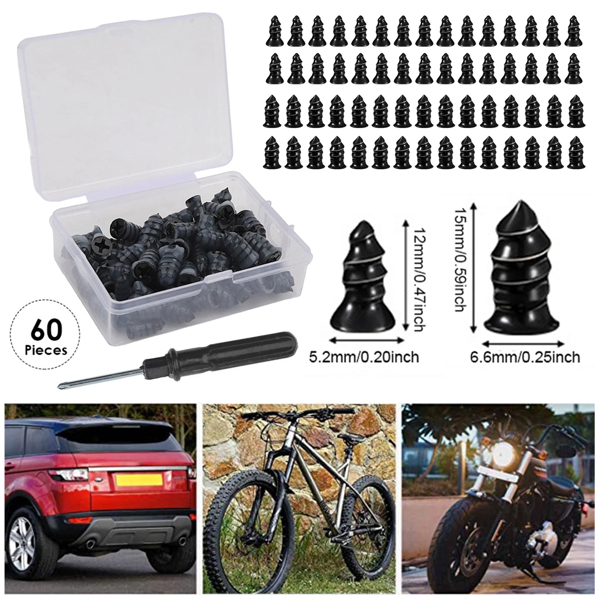 60pcs Tire Repair Kit DIY Flat Tire Repair Car Truck Motorcycle Home Plug Patch