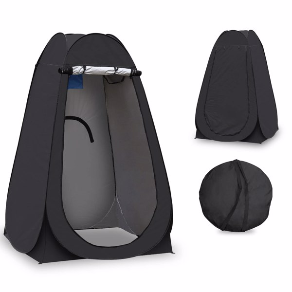 Portable Pop Up Privacy Tent, Outdoor Camping Bathroom Toilet Shower Tent with Carrying Bag Spacious Dressing Changing Tent with Wind Rope and Ground Pegs