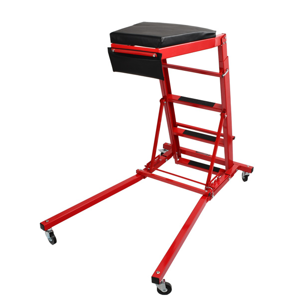 Car repair ladder 400 LB, 45-66 inch height red iron tube, black cushion iron MT034026 (Ban the sale of Amazon)(No support for returns without reason)