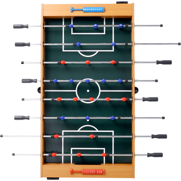 54-Inch Hurricane Foosball Table for Family Game Rooms with Light Cherry Finish, Analog Scoring and Free Accessories brown