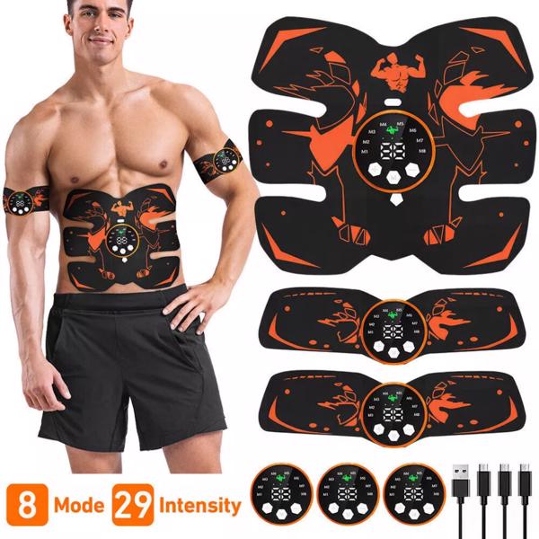 EMS Muscle Stimulator Abdominal Body Slimming Belt Electric ABS Fitness Trainer