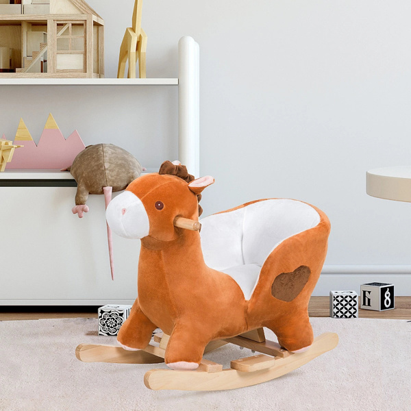  Baby rocking horse toy with music playback Pony style