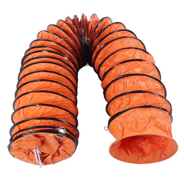 Flexible Duct Hose 10m PVC Adjustable Ventilation Duct Hose with 2pcs Clamp for Fan