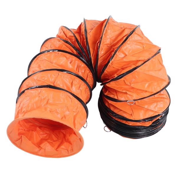 Flexible Duct Hose 10m PVC Adjustable Ventilation Duct Hose with 2pcs Clamp for Fan