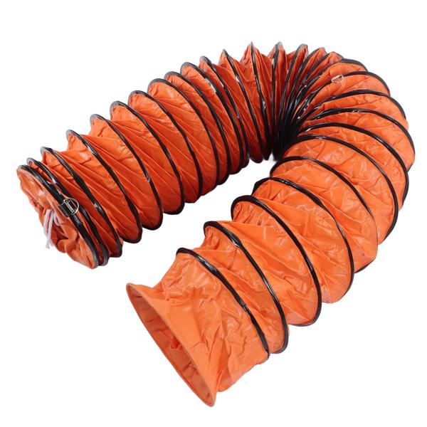 Flexible Duct Hose 10m PVC Adjustable Ventilation Duct Hose with 2pcs Clamp for Fan