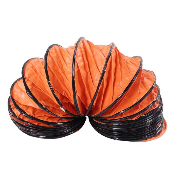 Flexible Duct Hose 10m PVC Adjustable Ventilation Duct Hose with 2pcs Clamp for Fan