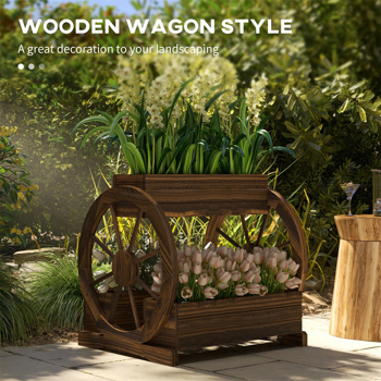 Wooden  Planter Box, 3-Tier Raised Garden Bed 