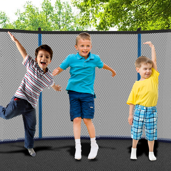 12ft Blue Outdoor Toddler Trampoline with Enclosure Safety Net Jumping Fun Trampoline, heavy-duty jump pads, spring-loaded for children and adults,  Gifts for Boys/Girls