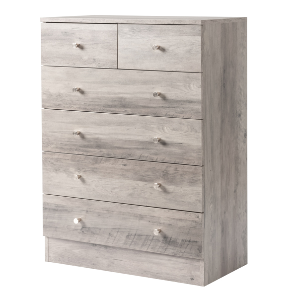 Modern Simple 6-Drawer Dresser Gray