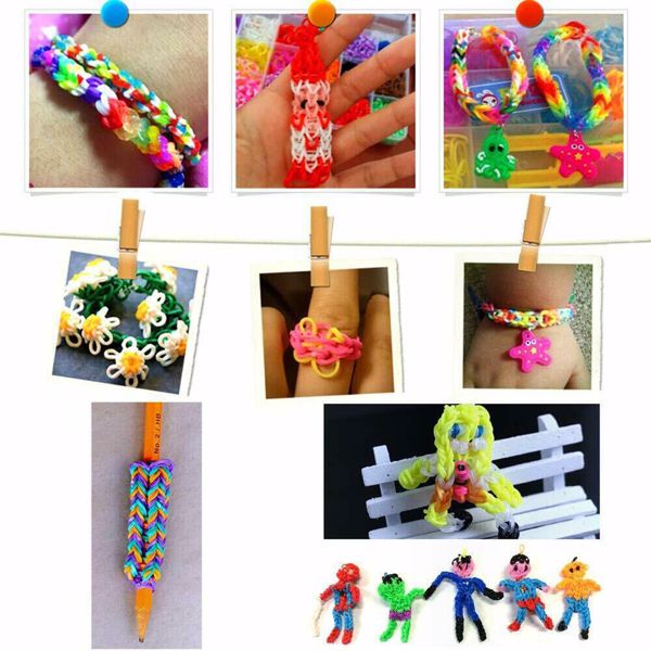 15000Pcs Kit Box+ Rubber Loom Bands Children Mult-color Make Woven Bracelet