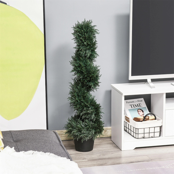 3 feet pre-potted spiral fake plant simulation tree