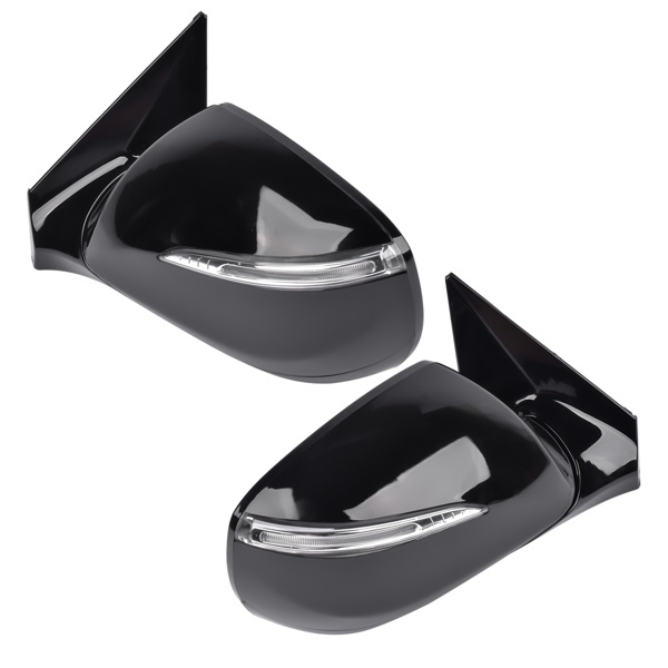 2Pcs Power View Mirrors Heated Right + Left for Hyundai Santa Fe Sport 2013-2018 2.0 2.4L 876204Z011, 876104Z011