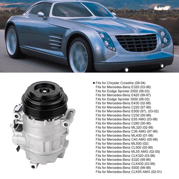 AC Compressor Replacement for Mercedes-Benz E420 1997-1999 - CO105111C