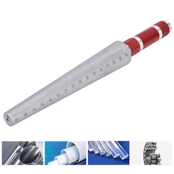 Aperture Gauge Conical Feeler Ruler Stainless Steel Inner Diameter Measuring Tool 15‑30mm