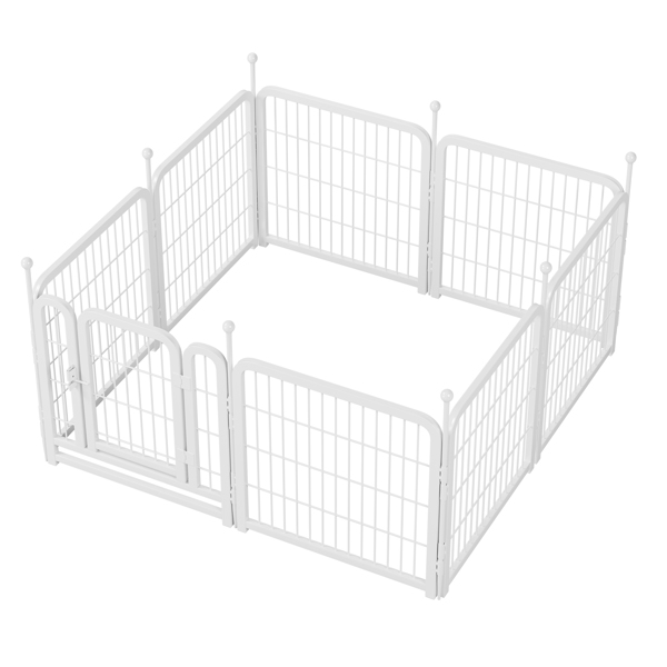 Dog Playpen 8 Panels 24" Height Heavy Duty Dog Fence Puppy Pen for Large Medium Small Dogs Indoor Outdoor Foldable Pet Exercise Pen