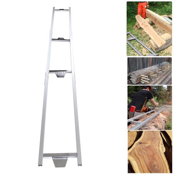 9ft 2.7m Rail Mill Guide System 4 Crossbar Kit Aluminum Alloy Chainsaw Mill Guide Rail