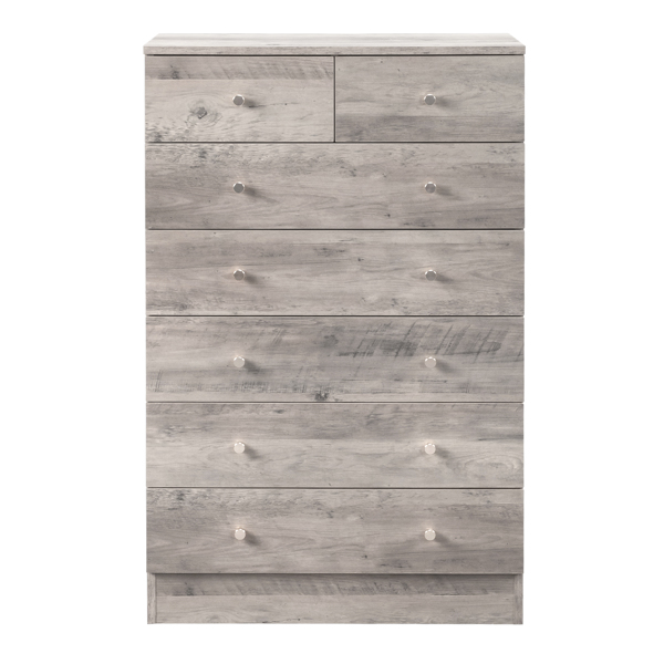 Modern Simple 7-Drawer Dresser Gray