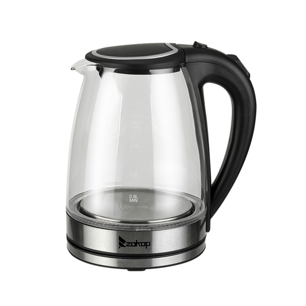 ZOKOP HD-1857-A 220V 2200W 1.8L Electric Glass Kettle EU Plug