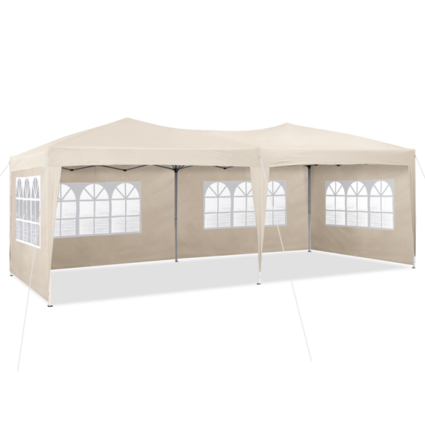 10×20 Party Tent Wedding Patio Gazebo,with 6 Removable Sidewalls & Carry Bag The Pop Up Canopy Tent, Anti-UV All Season Wind Waterproof Commercial Outdoor Wedding BBQ Events Party Tent