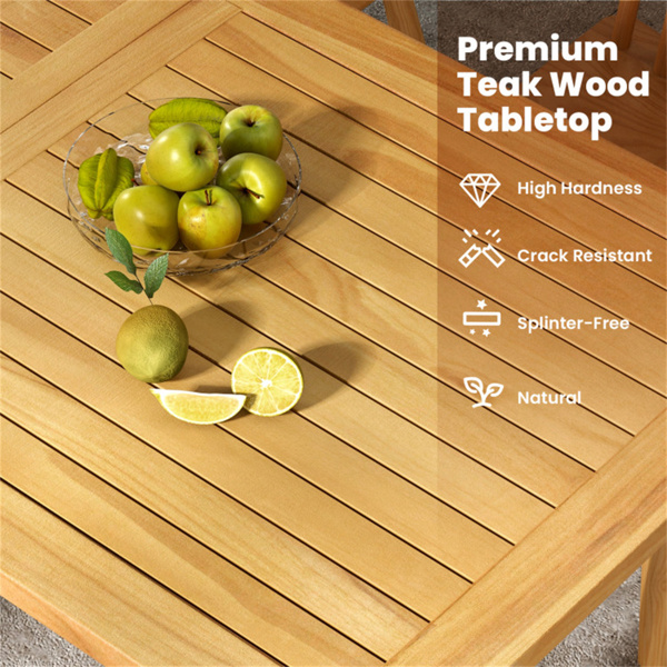 55 "x 27.5" rectangular teak tabletop