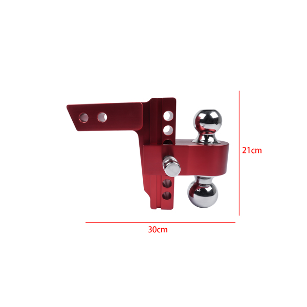 Adjustable Red Trailer Hitch Fits 2" Receiver 6" Drop Solid Tube Hitch 12500 LBS