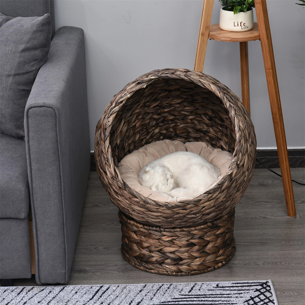 19.75" L x 16.5" W x 23.5" H cat bed with upholstered, cat basket bed cat house  