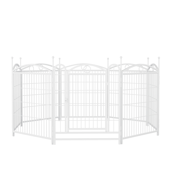 Dog Playpen Indoor 32 inch 8 Panels Metal Dog Pen Pet Dog Fence Outdoor Exercise Pen with Doors, Heavy Duty Dog Fence Puppy Pen for Large Medium Small Dogs Indoor Outdoor Foldable Pet Exercise Pen