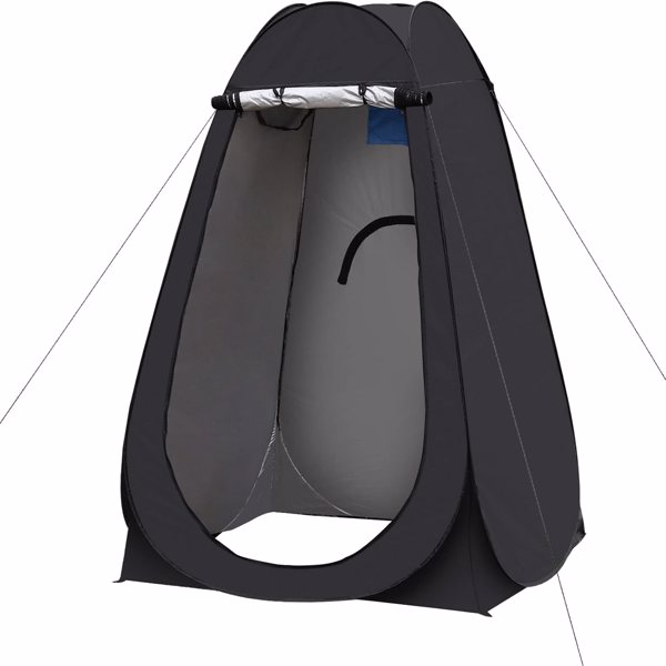 Portable Pop Up Privacy Tent, Outdoor Camping Bathroom Toilet Shower Tent with Carrying Bag Spacious Dressing Changing Tent with Wind Rope and Ground Pegs