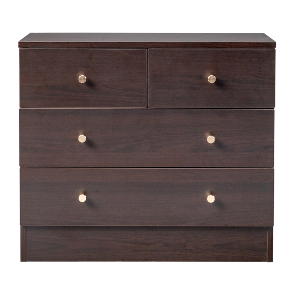 Modern Simple 4-Drawer Dresser Nightstand Brown