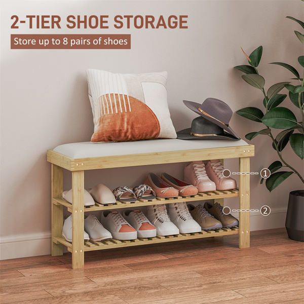 Shoe Bench with Storage Cabinets ( Amazon Shipping)（Prohibited by WalMart）