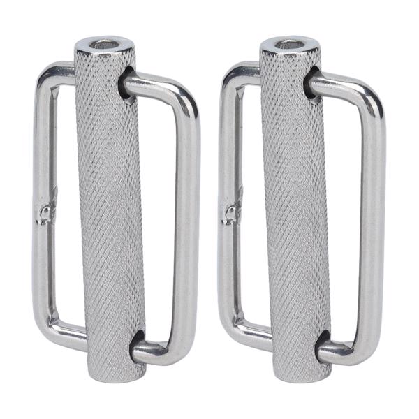 4Pcs Slide Buckle 316 Stainless Steel Rectangle Adjustable Knurled Roller Belt Buckles50mm