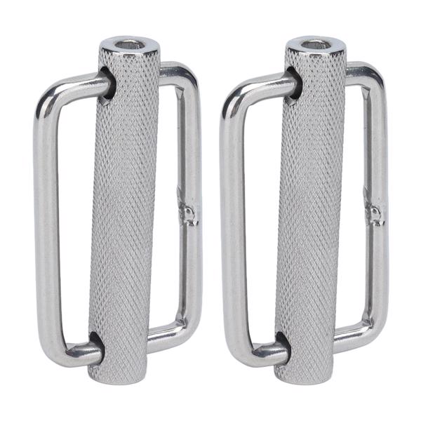 4Pcs Slide Buckle 316 Stainless Steel Rectangle Adjustable Knurled Roller Belt Buckles50mm