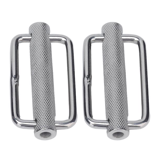 4Pcs Slide Buckle 316 Stainless Steel Rectangle Adjustable Knurled Roller Belt Buckles50mm