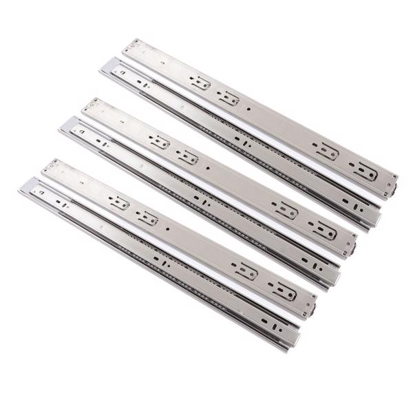 10 Pairs 22 Inch Stainless Steel Drawer Slides, Hydraulic Damping, Silent, Thickened 3-Section Drawer Guides with Bounce Prevention