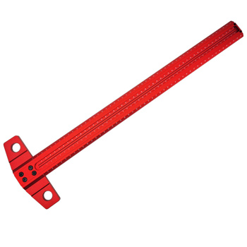 1 piece of woodworking marking T-shaped ruler, 90 degree line planning tool marking gauge, precision cross hole marking ruler for woodworking measurement and layout, 500mm