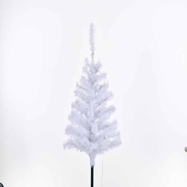 6 FT Pre-lit Artificial Pencil Christmas Tree, Hinged Xmas Pine Tree with 400 Branch Tips, 210 Lights and Remote Control for Holiday Party Office Home, White  S001