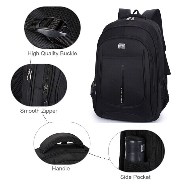 17.3" Men Women Laptop Backpack 40L Large Waterproof Rucksack Travel School Bag