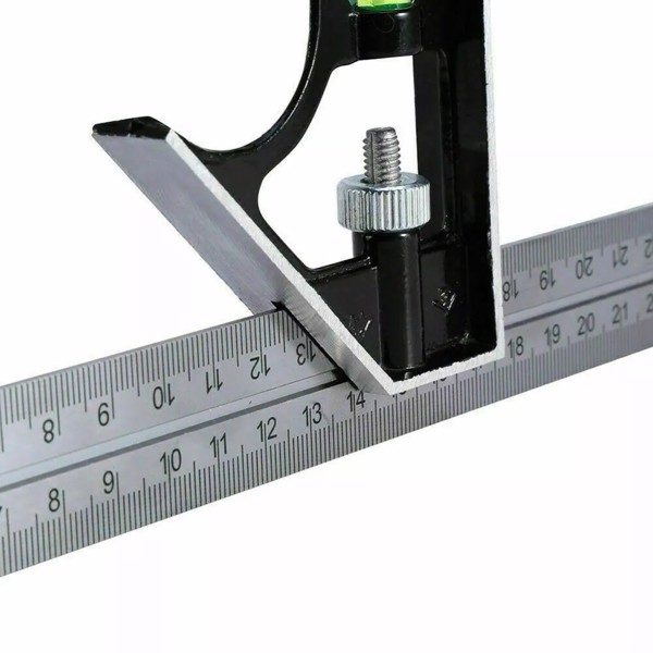 300mm (12") Adjustable Engineers Combination Try Square Set Right Angle Ruler UK