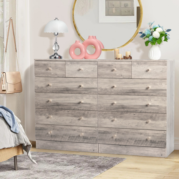 Modern Simple 6-Drawer Dresser Gray